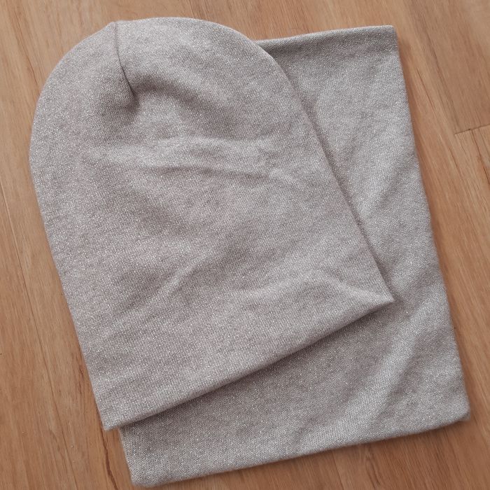 Czapka z kominem swetrówka