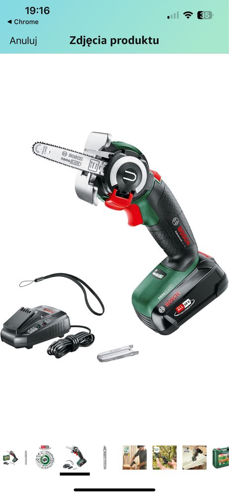 BOSCH NanoBlade AdvancedCut 18 Akumulatorowa piła łańcuchowa 65mm