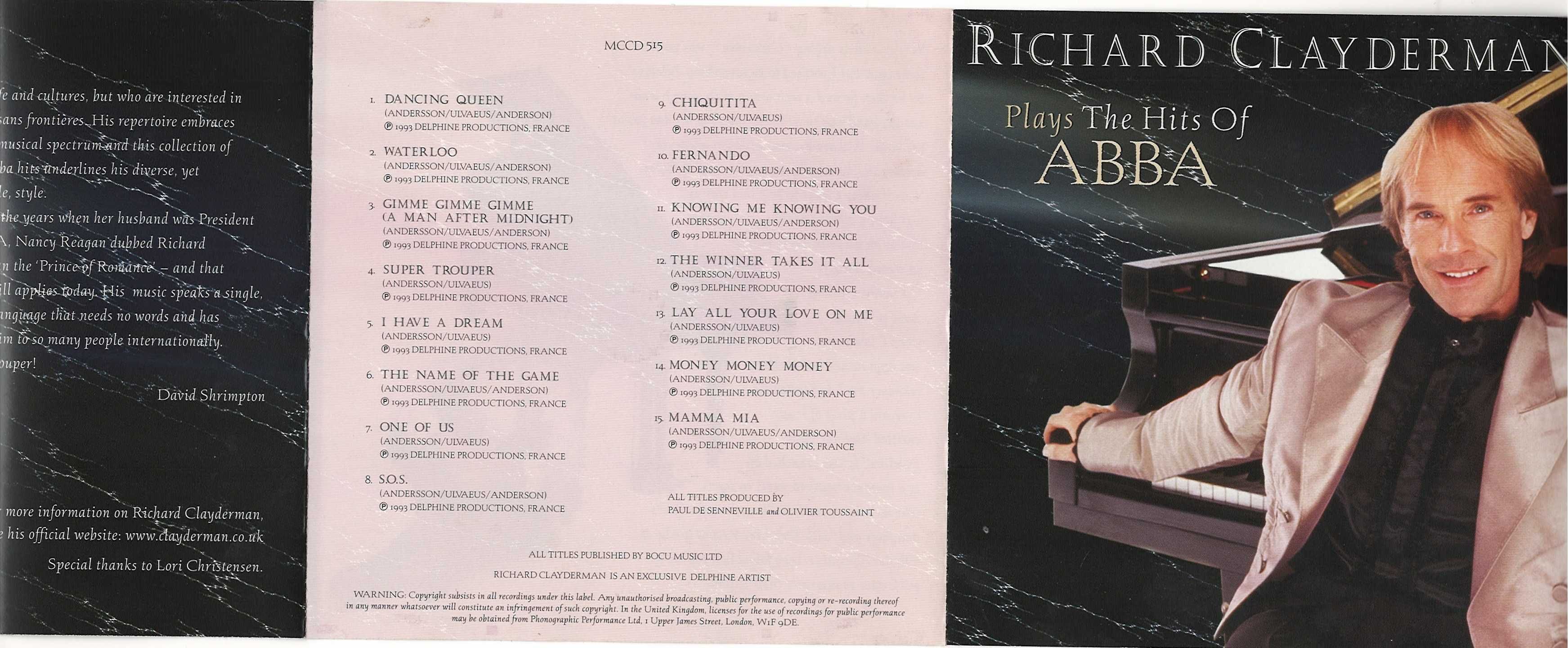 Richard CLADERMAN – Plays the Hits of Abba