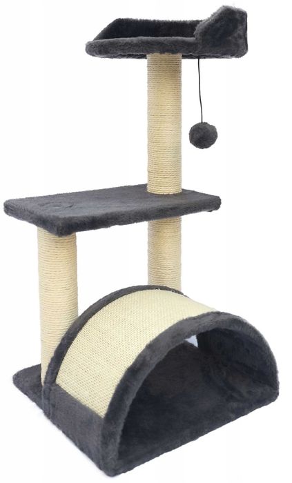 Wieża Legowisko Drapak Dla Kota Do Leżenia Domek 4 Poz. Tunel Zabawka