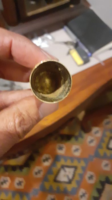 Pés em latão antigos para pernas de mesa em palito, em óptimo estado