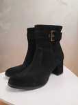 Botki Lasocki 40 czarne zamsz leather Zamszowe buty