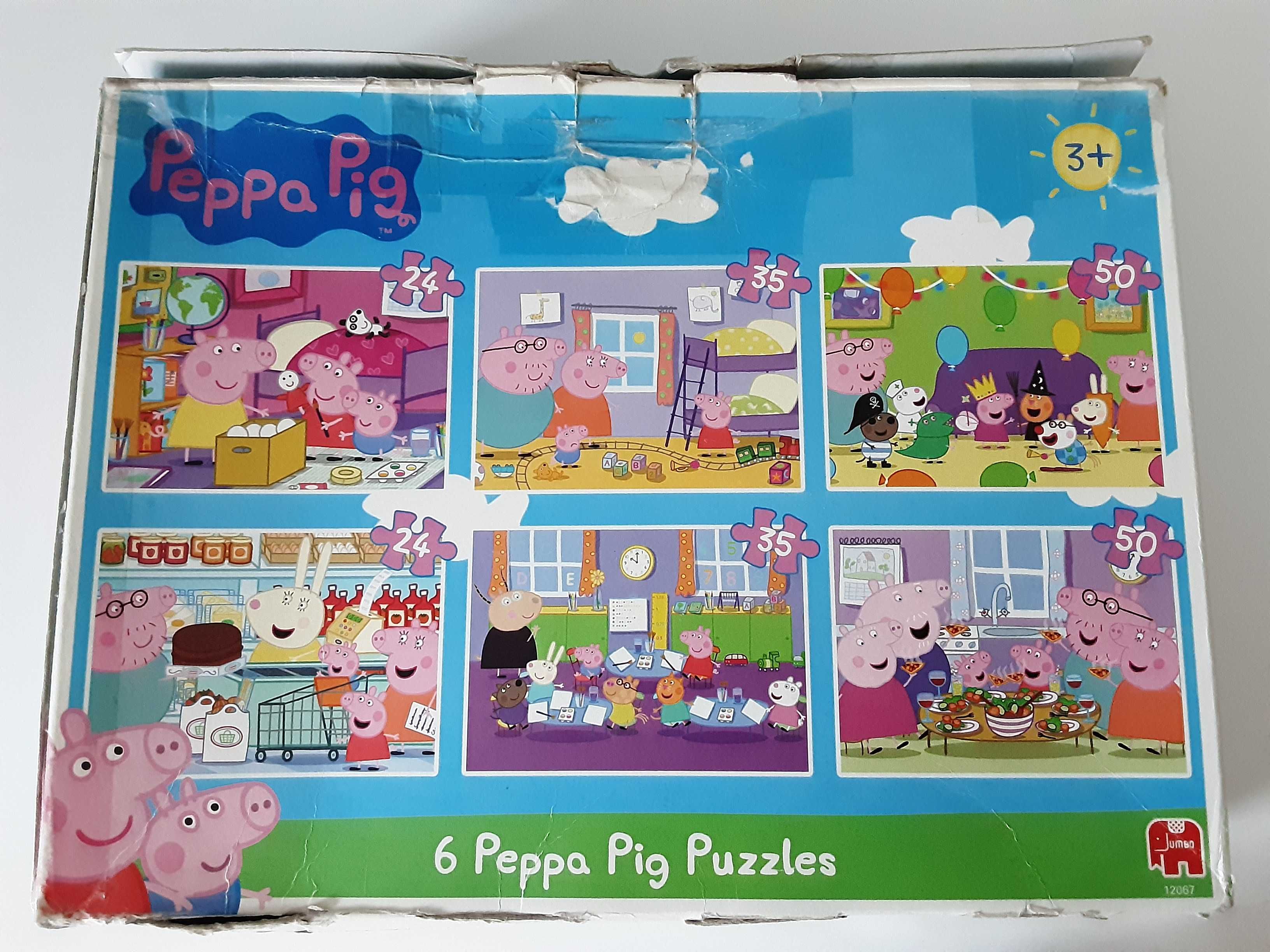 Świnka Peppa puzzle Jumbo 6 w 1