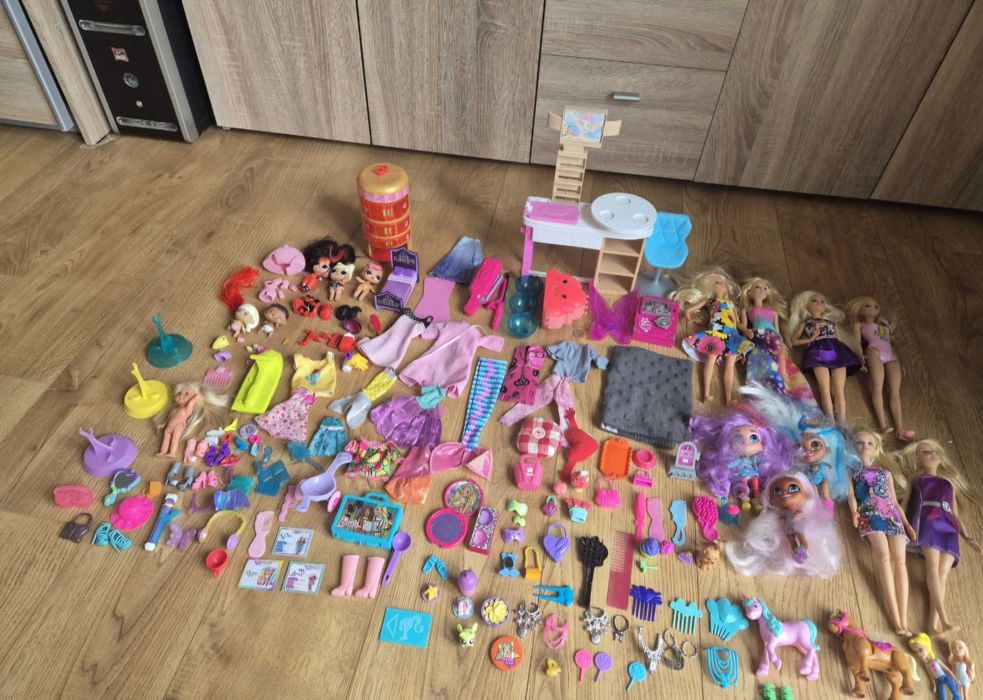 Duży zestaw barbie spa lol hairdorables zabawki dla dziewczynki