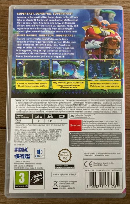 Sonic Superstars Nintendo Switch