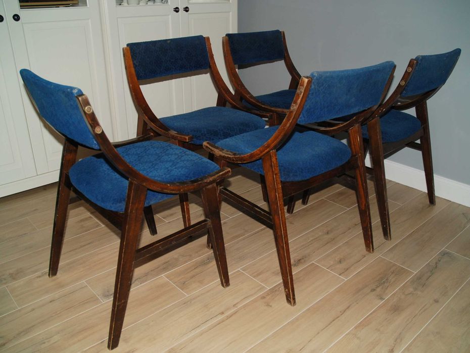 Krzesło SKOCZEK, proj. J. Kędziorek GFM-57, typ 200-203, komplet 5szt.