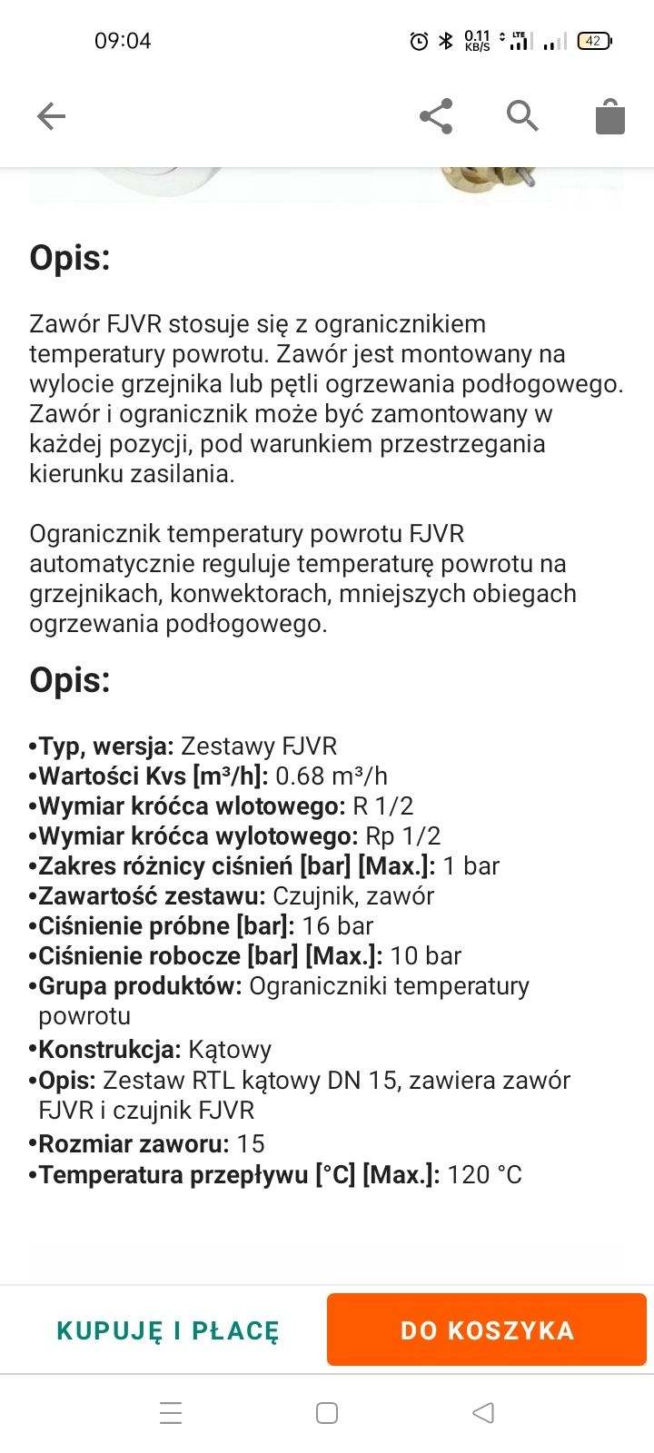 DANFOSS zestaw KĄTOWY RTL do podłogówki 1/2