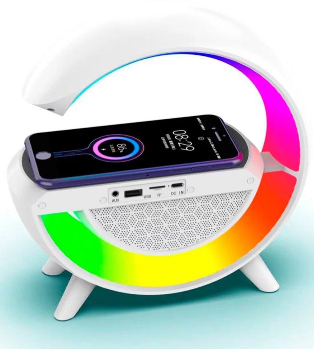 Głośnik Lampka RGB ładowarka wyświetlacz zegar kula disco projektor