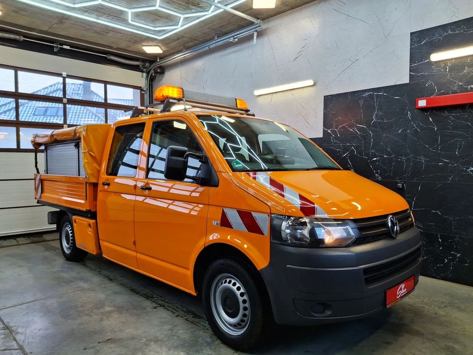 Volkswagen Transporter T5 Lift Doka Serwisowy Drogowy Półki Szuflady Warsztat  Klima Webasto Hak Plandeka 6 Miejsc Szuflady Skrzynia Narzędziowa 2011