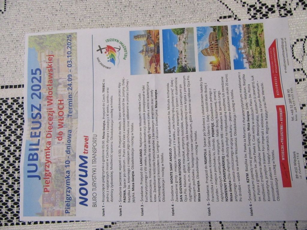 Odstąpię Wycieczkę,  Pielgrzymkę do RZYMU
