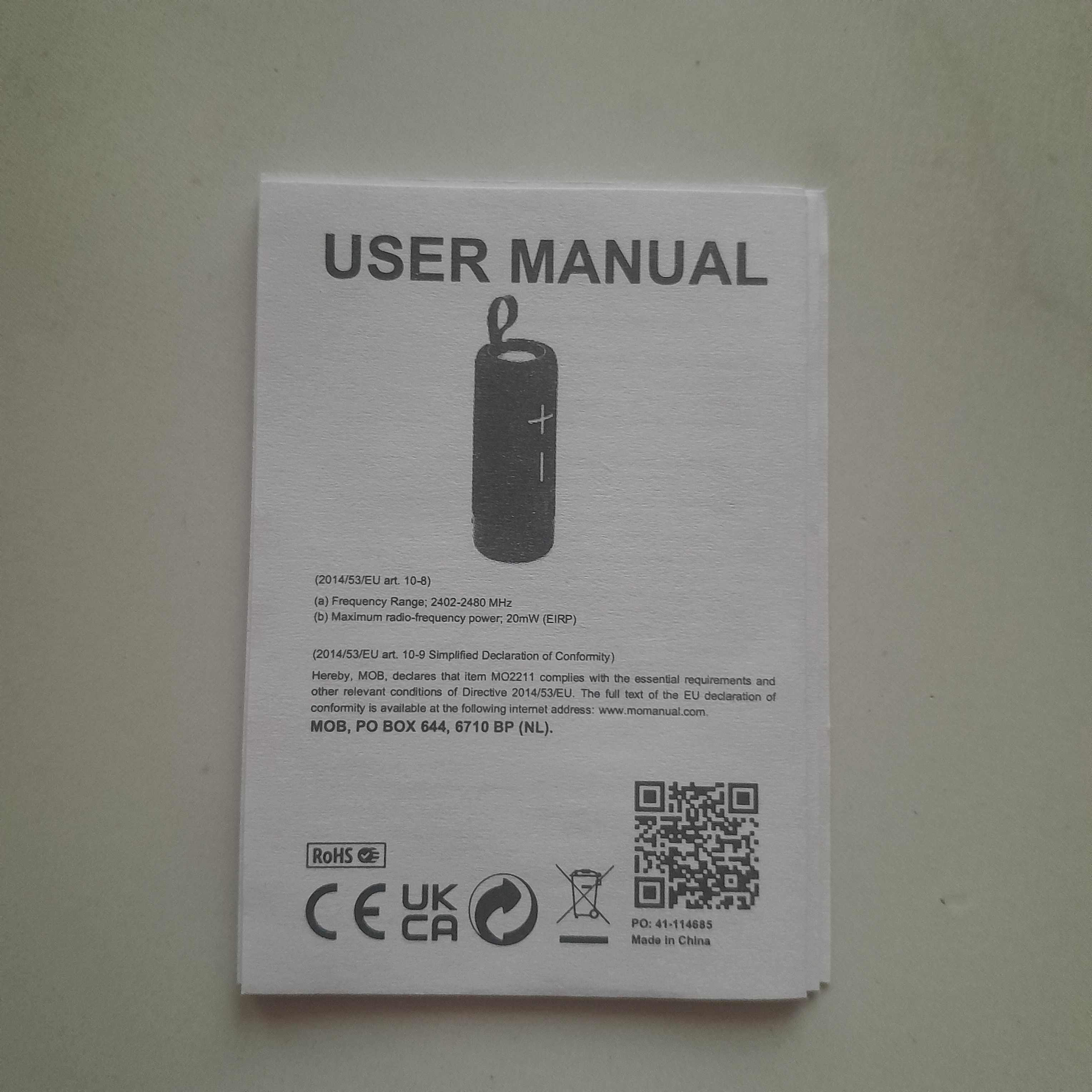 Głośnik nowy ! User manual