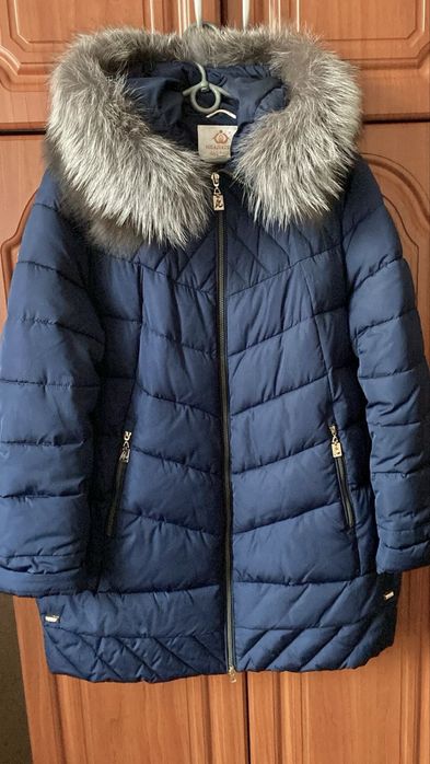 Пуховик с нат. мехом