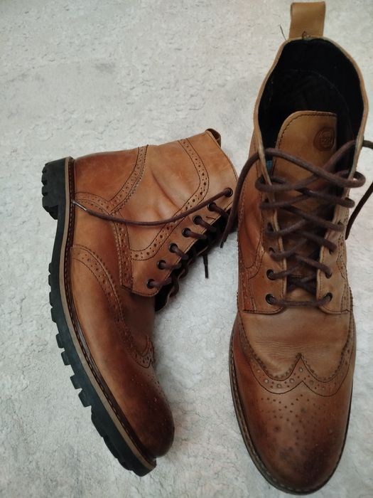 Base London skórzane botki męskie rozm.44