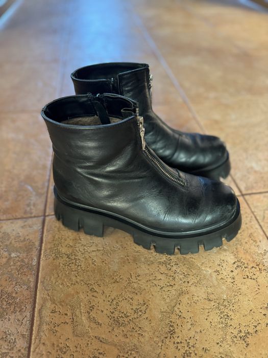 Зимові жіночі шкіряні ботінки 39