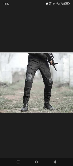 Штаны тактические черные,с наколнникаии,новые