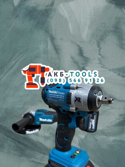 Безщітковий набір Makita 2/1 Гайковерт DTW650 Болгарка DGA504 Для СТО