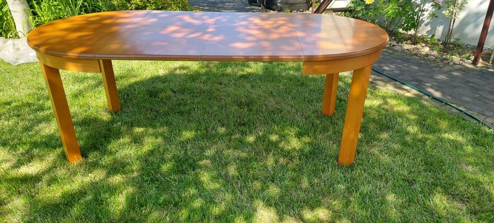 stół okrągły rozkładany+krzesła