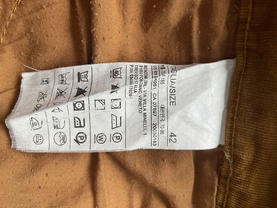 Spodnie BIORÓWKI damskie sztruksowe Stile Benetton 40-EU