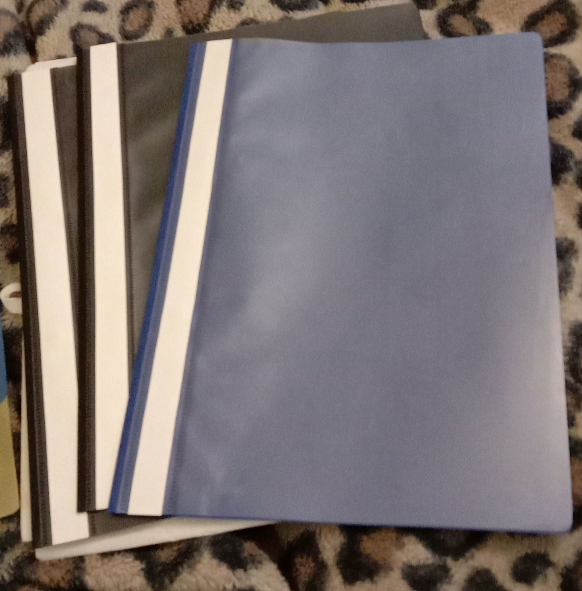 Пластиковые цветные папки-скоросшиватели  формата А4