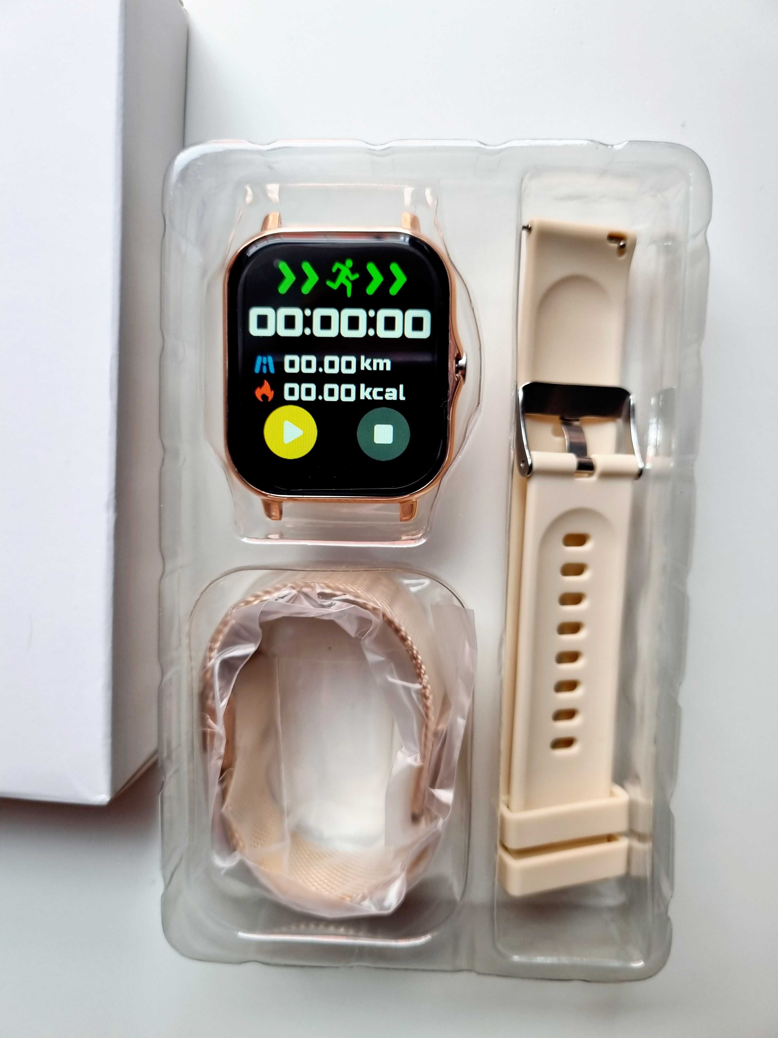 Złoty smartwatch NOWY