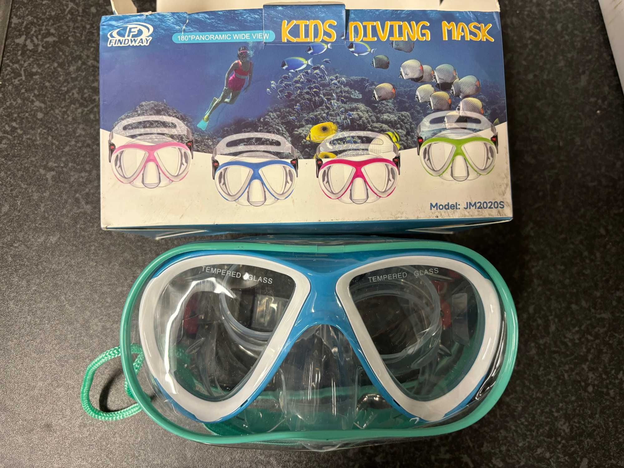 Findway gogle pływackie dla dzieci 180° maska okulary do NURKOWANIA