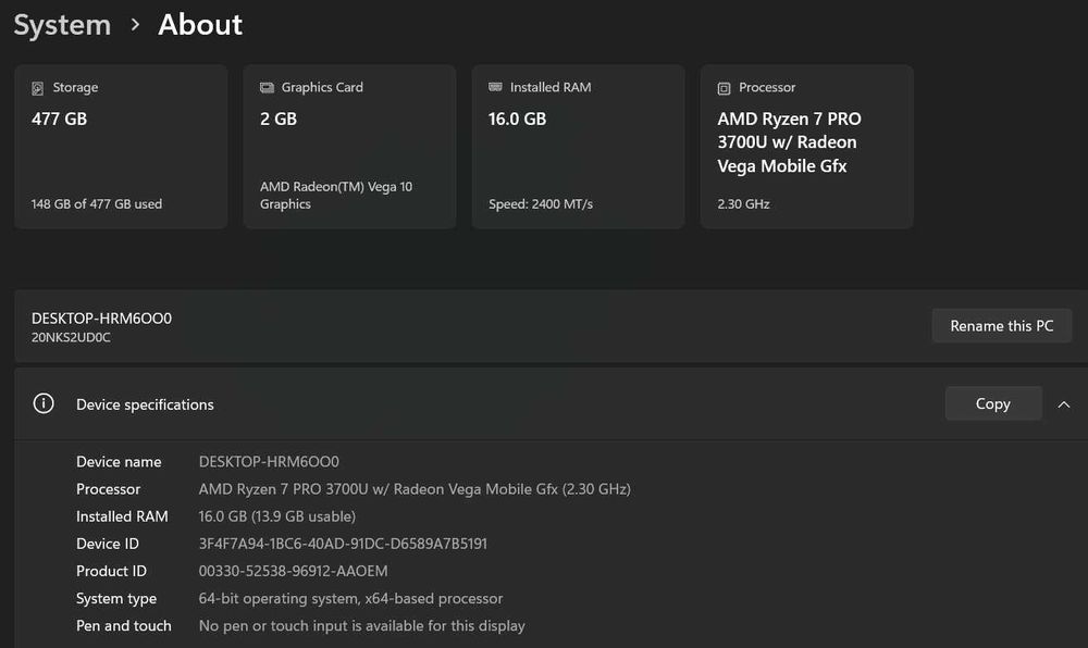 Lenovo ThinkPad T495 (Ryzen 7 3700U + Touchscreen)