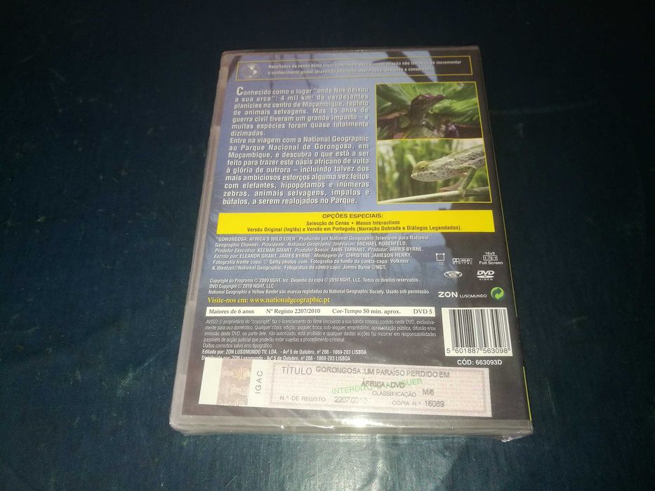NATIONAL GEOGRAPHIC - Um Paraiso Perdido Em africa- Gorongosa DVD NOVO