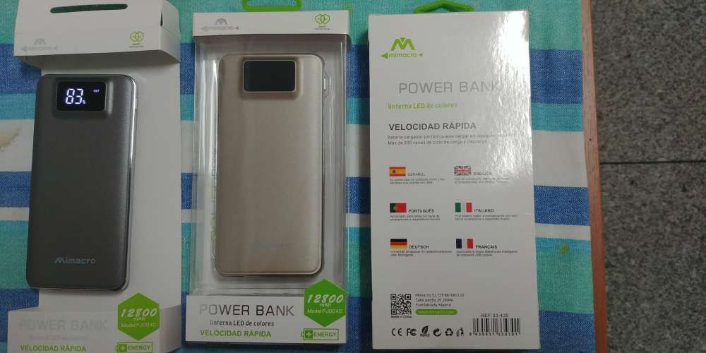 Powerbank bateria externa 12800mah Novas em caixa