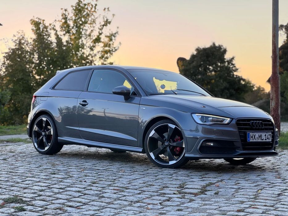 Audi A3 3-drzwiowe 2.0 TDI 184KM S Line Manual FOTELE RS DaytonaGrau Bang Olufsen 19