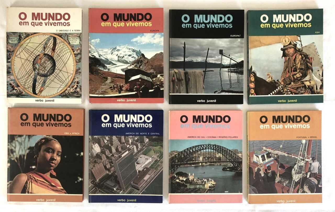 Colecção completa - O Mundo em que vivemos, 8 volumes, verbo juvenil