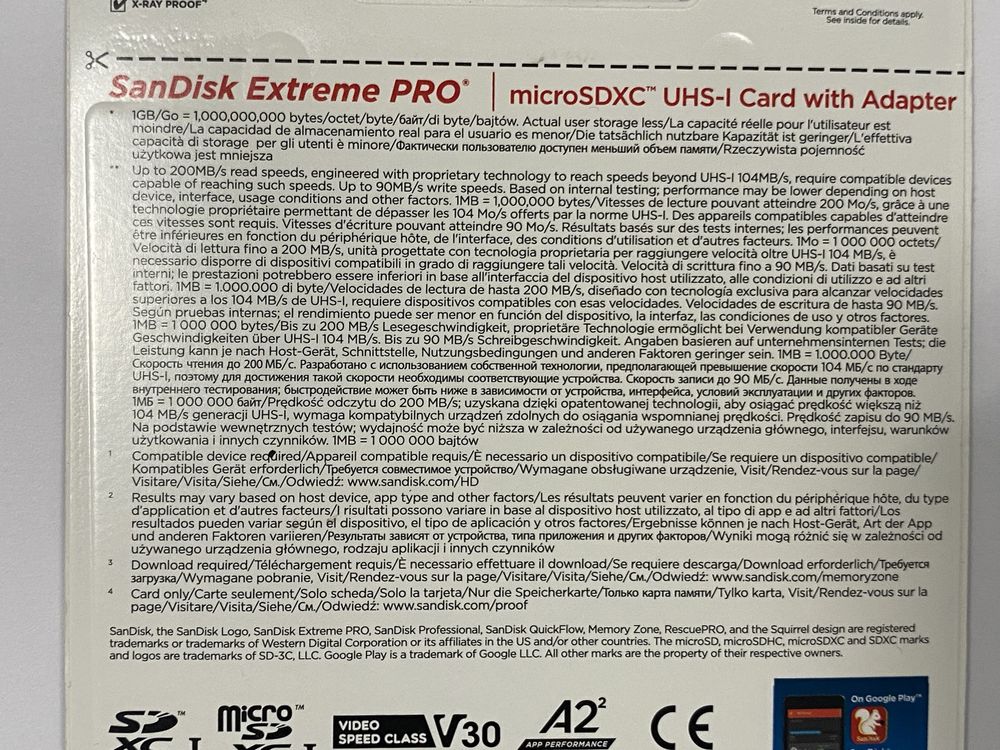 Nowa Karta pamięci microSD SANDISK EXTREME PRO 128 GB