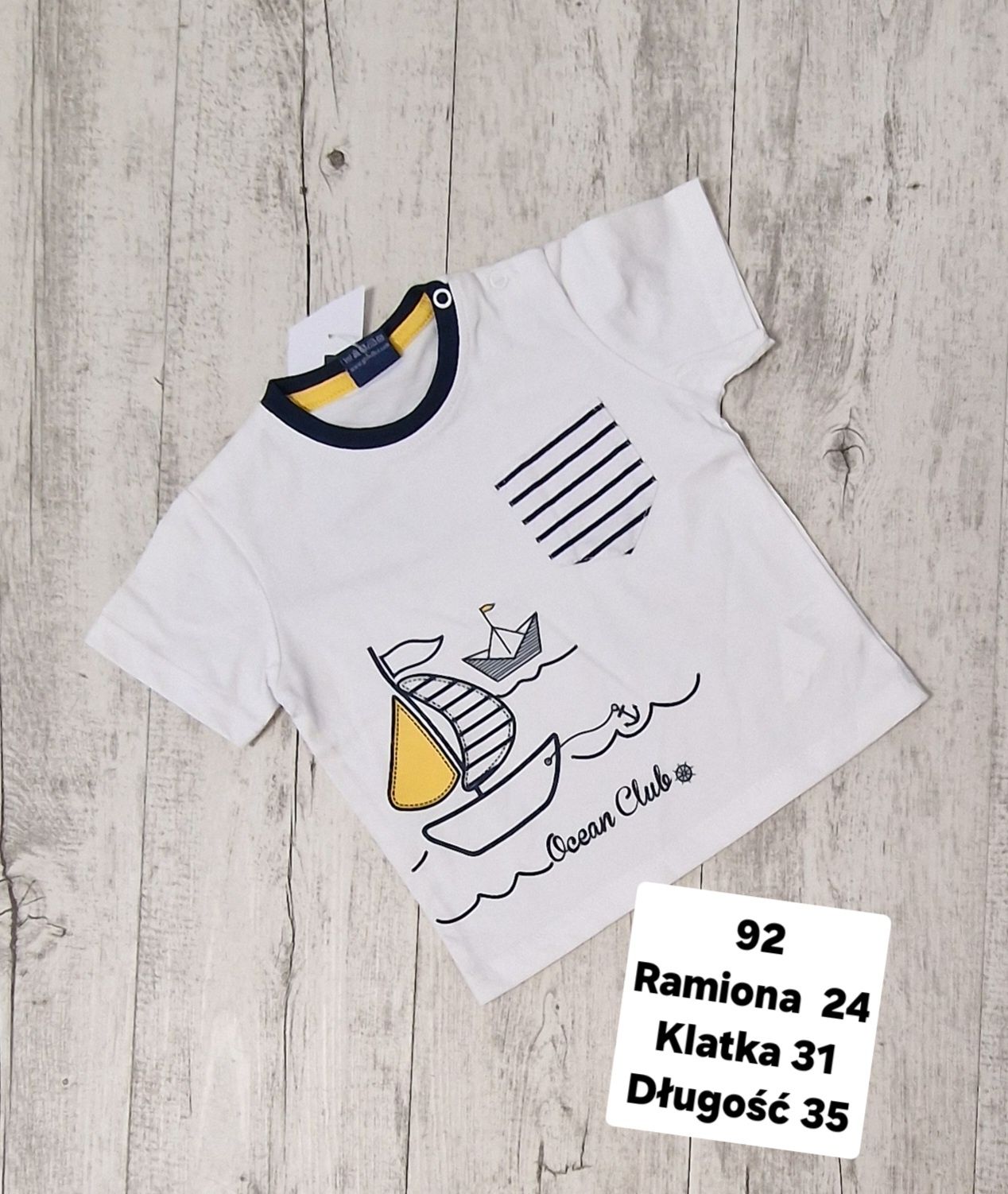 Koszulka chłopięca bawełniana 86,92 tshirt gt "Ocean"