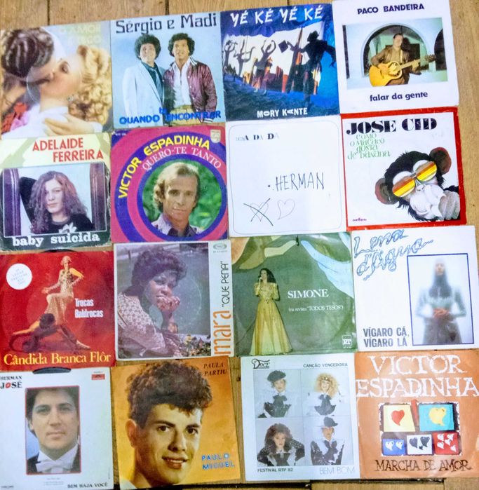 Discos vinil antigos musica portuguesa e estrangeiras com capas