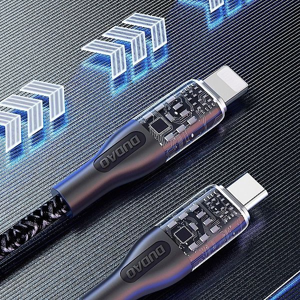 Kabel do szybkiego ładowania 30w 1m Usb-c - Lightning Dudao L22 - szar