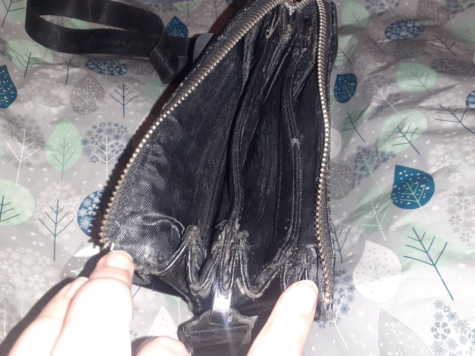 Мужская сумка барсетка Langsa с ручкой чёрная из кожзама квадратная