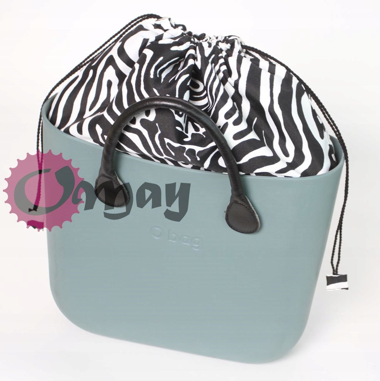 organizer OBAG STANDARD Worek zebra czarno-biała 2 kieszenie OMAY