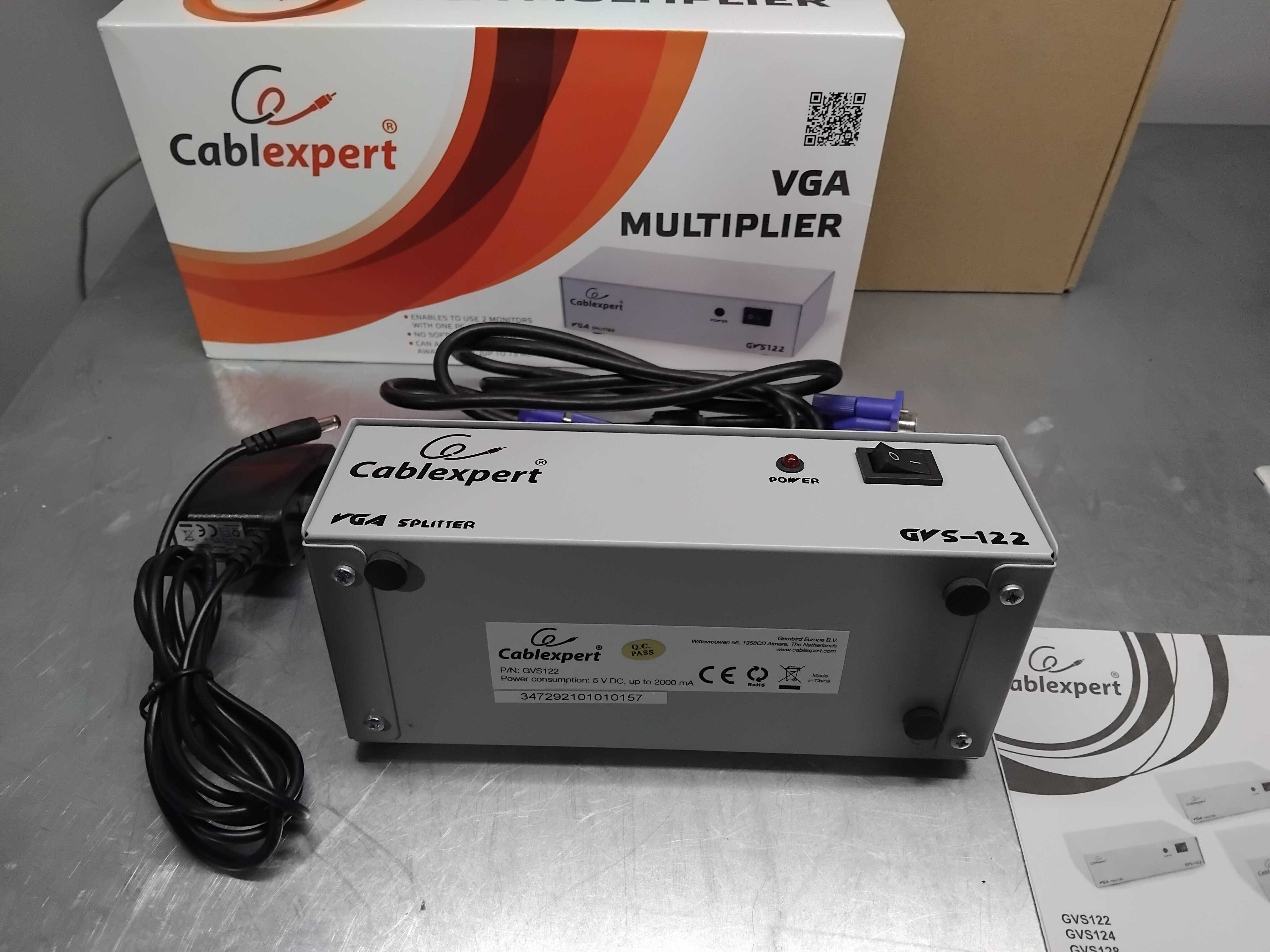 Розгалужувач VGA Cablexpert GVS122 (VGA splitter) на два монітори