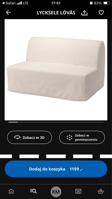 Pokrowiiec na kanape IKEA