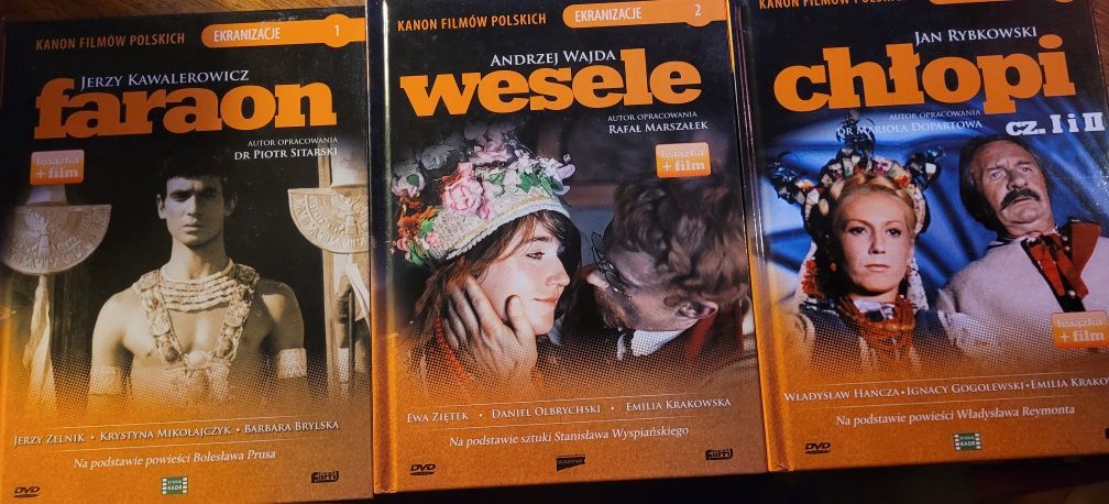 DVD x 3 Faraon/Wesele/Chłopi - booklety