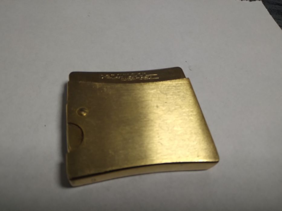 Stara zapalniczka benzynowa Bergmann automatic pozłacana Germany