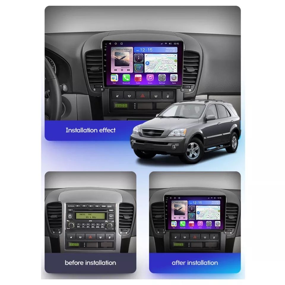 Автомагнитола Kia Sorento BL 2002-2011, android, gps, wifi, usb