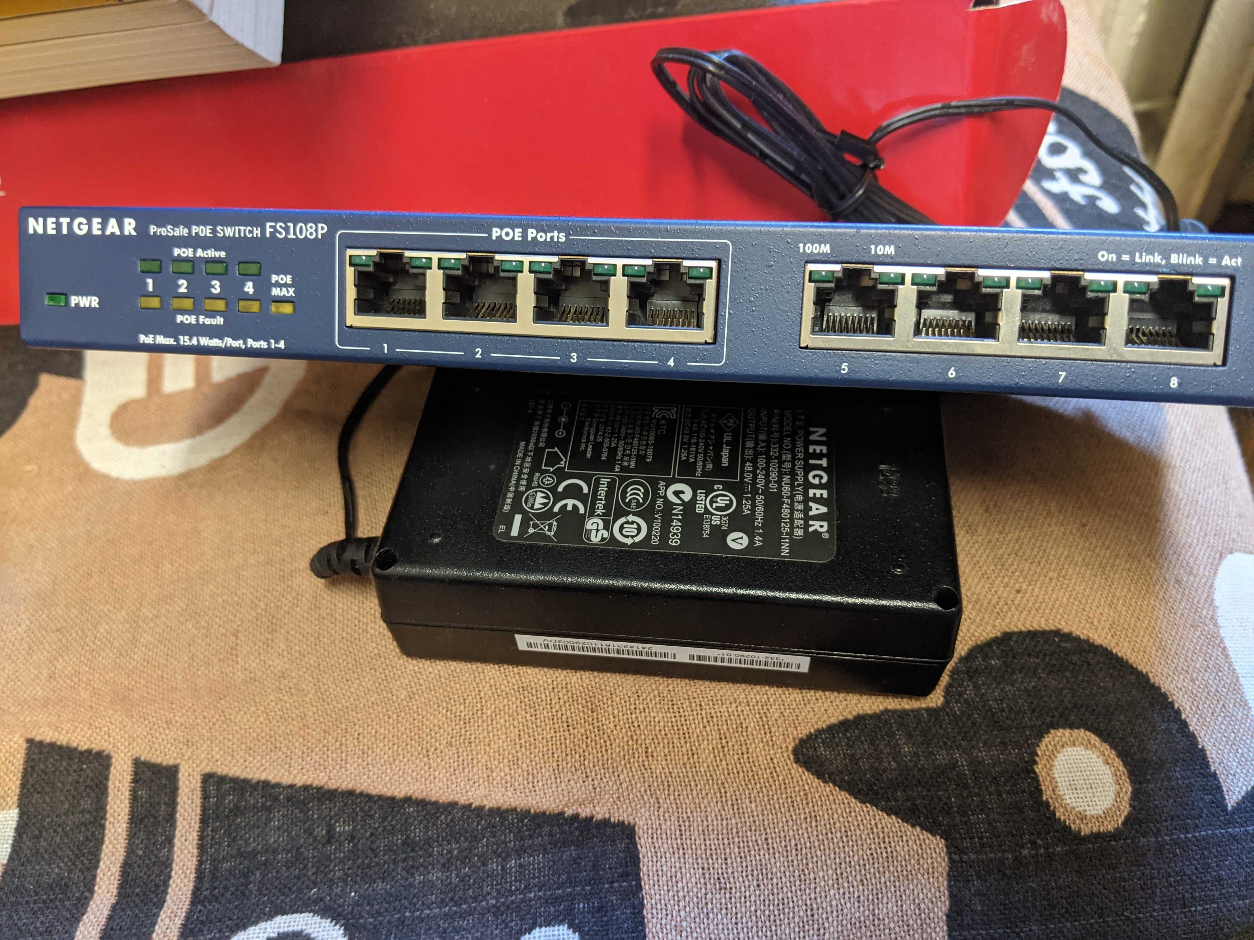 Коммутатор Fast Ethernet PoE Netgear FS108P