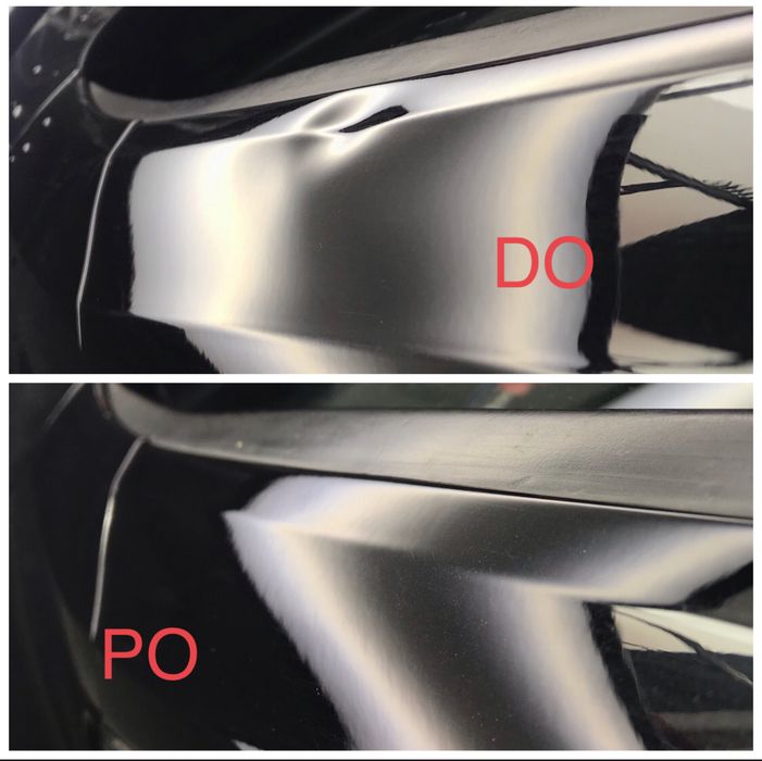 usuwanie wgnieceń z karoserii samochodu metodą PDR.