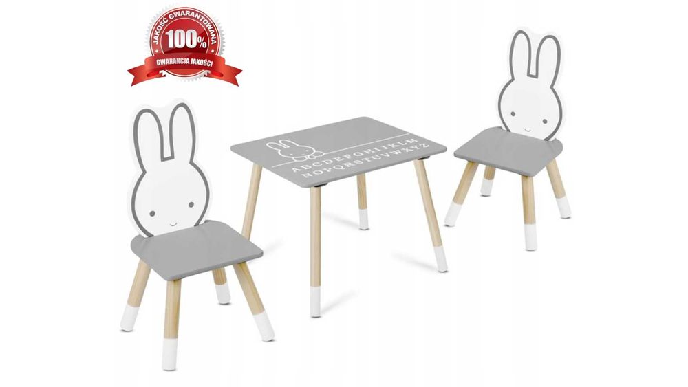 Zestaw Stolik i Krzesła dla Dzieci – Drewniany, Bezpieczny, Nowoczesny