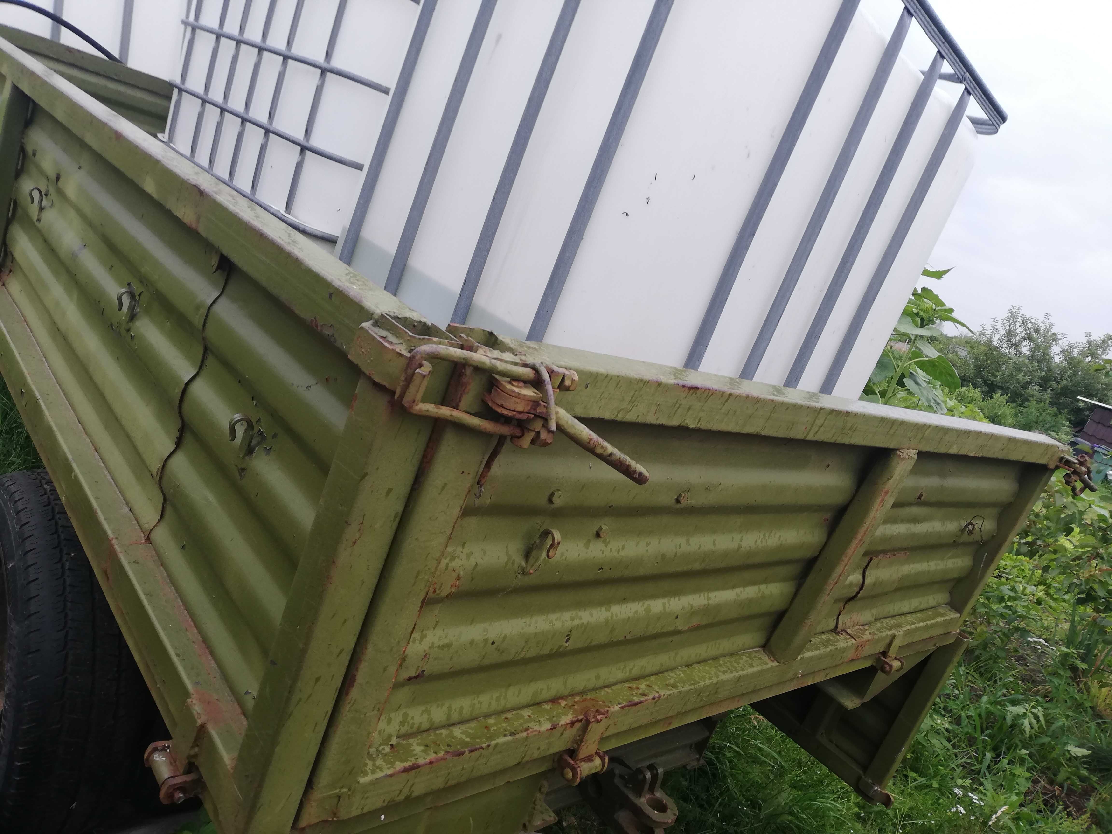 Przyczepa rolnicza Wywrotka Kiper tył jednoosiowa bliźniacze koła