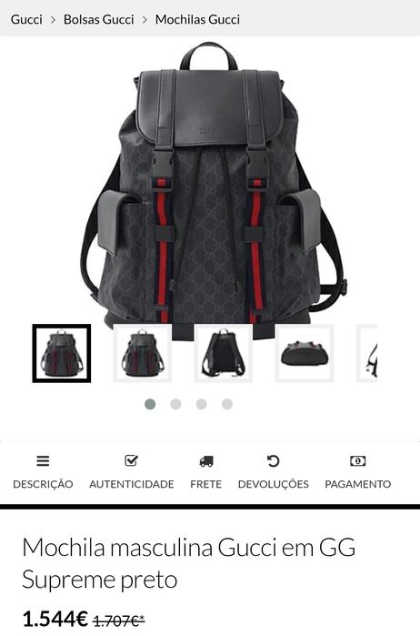 Mochila Gucci Masculina Premium