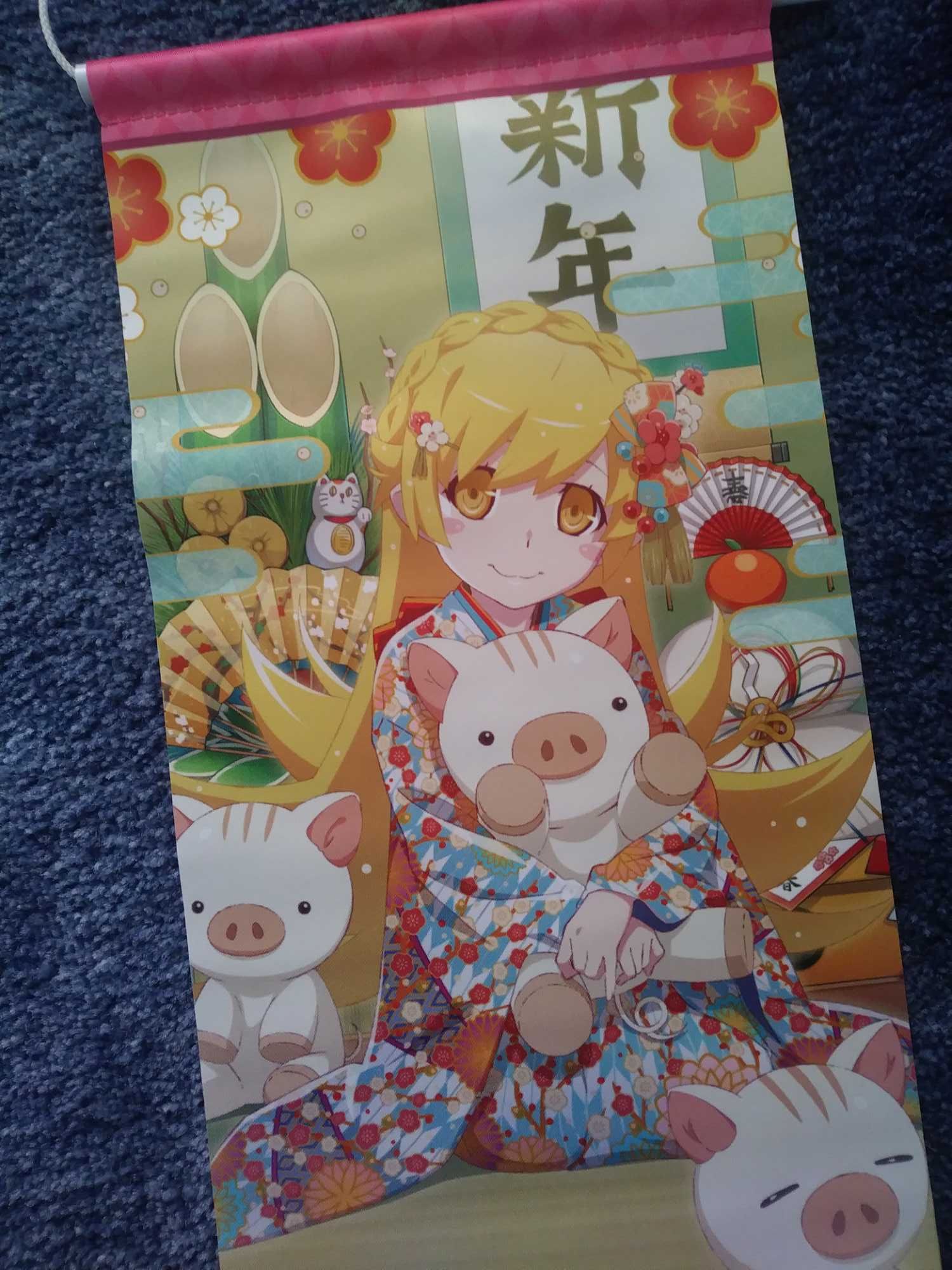 Monogatari Puku Puku - Shinobu Oshino - Mini wall scroll anime