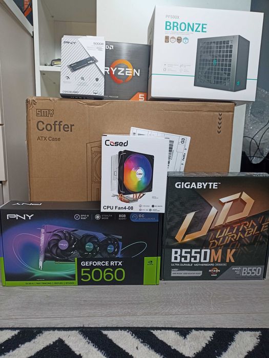 NOWY Komputer Ryzen 5 3600 ,RTX 5060 8gb ,16gb DDR4,Dysk M2 500 WIN11