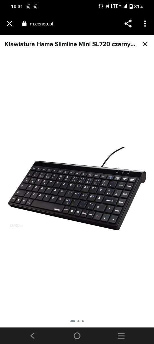 Mini klawiatura Hama SL720 slimline keyboard