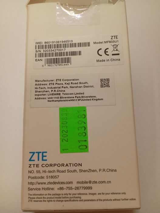 Modem USB 4G LTE ZTE MF883U1